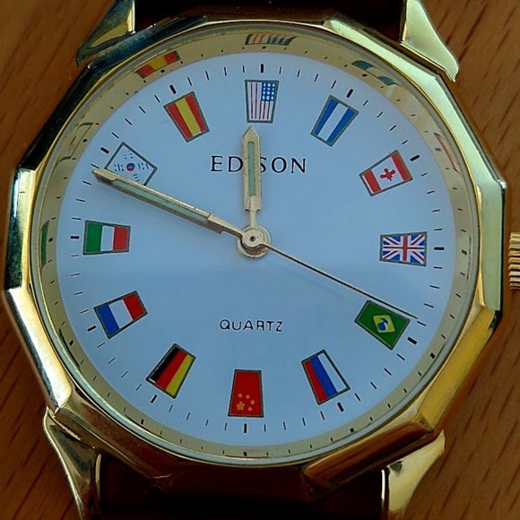 Edison Country Flag Watch - Picture 1 of 7